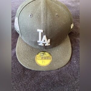 Black Cap with White LA Logo